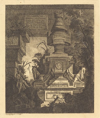 Frontyspis do „Widoków grobów” autorstwa Jean Laurent Legeay