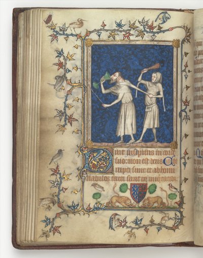 Modlitewnik Bonne z Luksemburga, księżnej Normandii f.83v, przed 1349 (rękopis) autorstwa Jean Le and workshop Noir