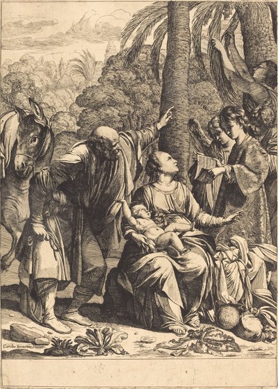 Odpocznij w locie do Egiptu autorstwa Jean Leclerc after Carlo Saraceni