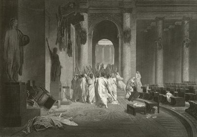Śmierć Juliusza Cezara, 44 pne autorstwa Jean Leon Gerome