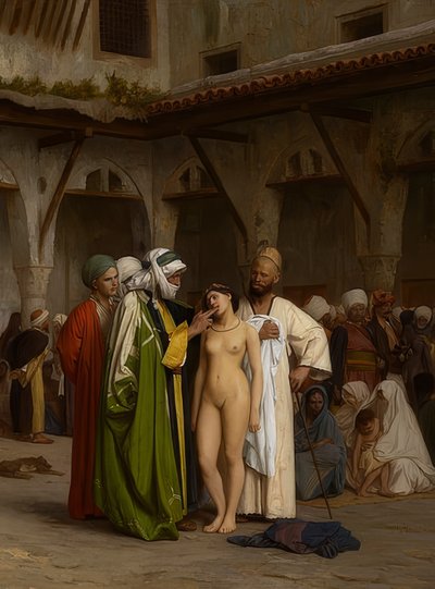 Rynek niewolników. ok. 1867 autorstwa Jean Leon Gerome