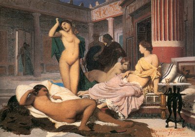 Szkic wnętrza greckiego, 1848 r. autorstwa Jean Leon Gerome