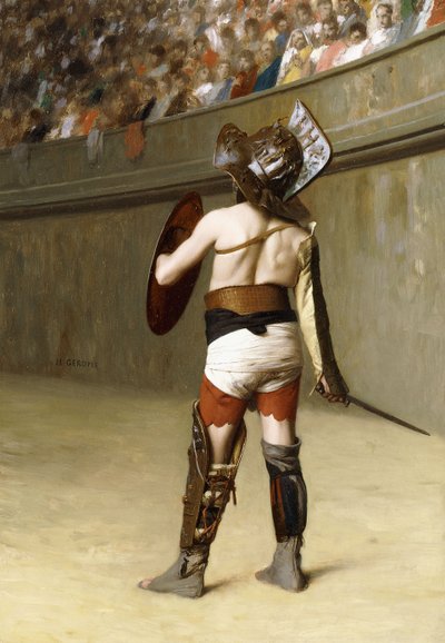 Mirmillon - galijski gladiator, autorstwa Jean Leon Gerome