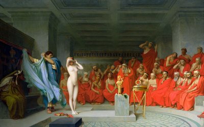 Phryne przed Areopage autorstwa Jean Leon Gerome