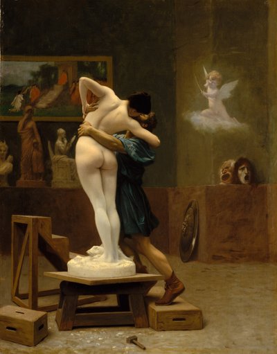 Pigmalion i Galatea, ok. 1890 (olej na płótnie) autorstwa Jean Leon Gerome