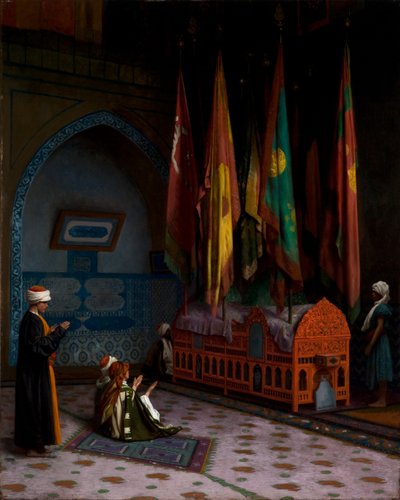 Wartownik przy grobowcu sułtana, ok. 1880 (olej na płótnie) autorstwa Jean Leon Gerome