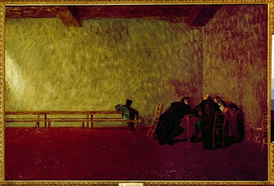 Spiskowcy. Prywatne spotkanie trzech mężczyzn przygotowujących spisek. Obraz Jean Leon Gerome (1824-1904) autorstwa Jean Leon Gerome