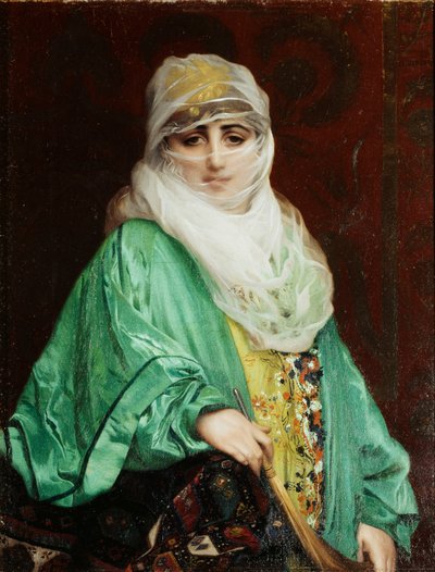 Kobieta z Konstantynopola, stojąca, ok. 1876 r. autorstwa Jean Leon Gerome