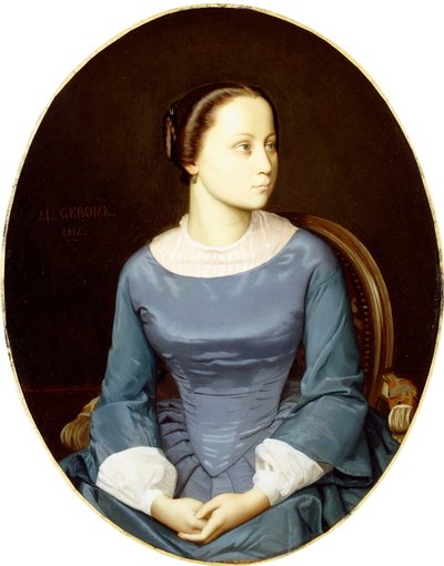 Młoda kobieta w błękicie, 1852 autorstwa Jean Leon Gerome