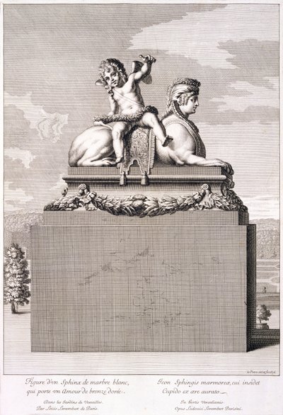 Figura Sfinksa w Wersalu, 1676 autorstwa Jean Lepautre