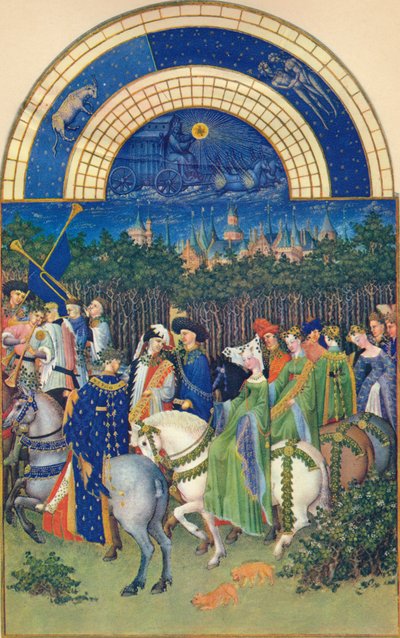 Maj - miasto Riom, XV w., 1939 r. autorstwa Jean Limbourg