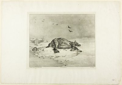 Martwy koń autorstwa Jean Louis André Théodore Géricault