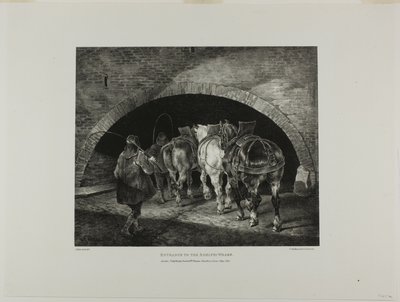 Wejście do nabrzeża Adelphi, płyta 11 z Różne tematy narysowane z życia i na kamieniu (The English Suite) autorstwa Jean Louis André Théodore Géricault