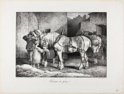 Konie hodowlane autorstwa Jean Louis André Théodore Géricault