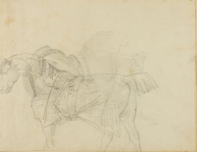 Koń noszący koc autorstwa Jean Louis André Théodore Géricault