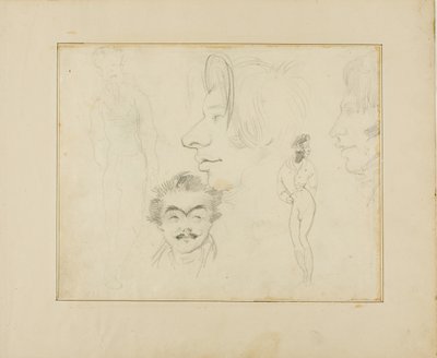 Arkusz karykatur autorstwa Jean Louis André Théodore Géricault