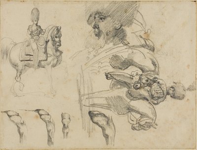 Szkice o koniach, żołnierzach i kopytach autorstwa Jean Louis André Théodore Géricault
