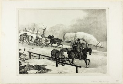 Wagon wspinający się po zboczu autorstwa Jean Louis André Théodore Géricault