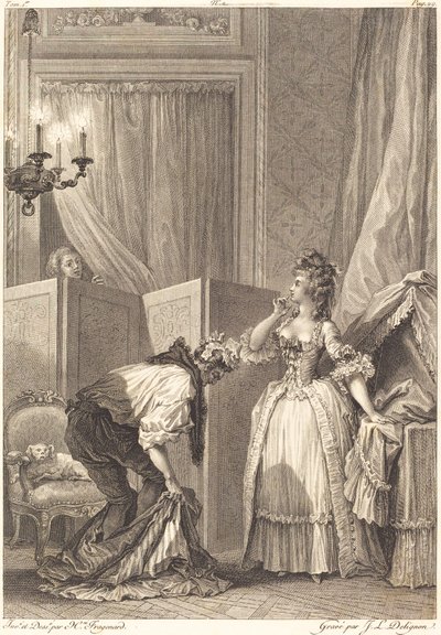 Rogacz Pobity i Zadowolony autorstwa Jean Louis Delignon and Antoine Jean Duclos after Jean Honoré Fragonard