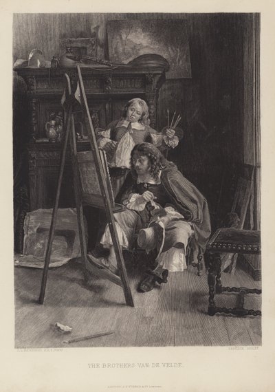 Bracia Van de Velde (grafika) autorstwa Jean Louis Ernest (after) Meissonier