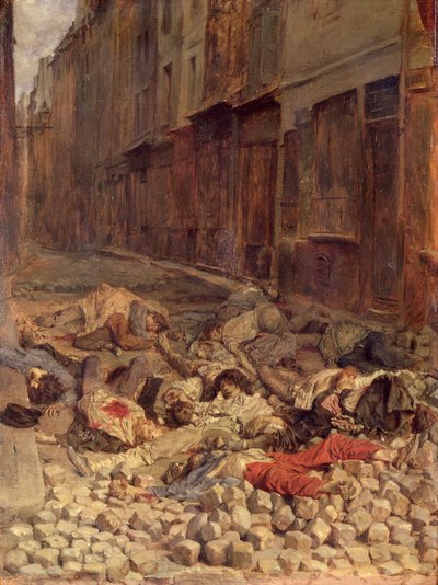 Barricada na Rue de la Mortellerie, junho de 1848 (Memória da Guerra Civil) 1849 (óleo sobre tela)polonês autorstwa Jean Louis Ernest Meissonier