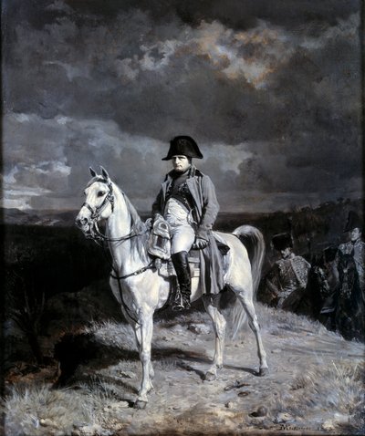 Portret konny Napoleona I (1769-1821). Rysunek Ernesta Meissoniera (1815-1891) autorstwa Jean Louis Ernest Meissonier