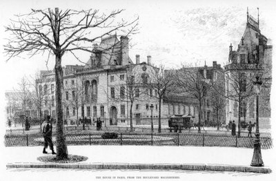 Dom w Paryżu, od strony Boulevard Malesherbes, ok. 1880-1882. autorstwa Jean Louis Ernest Meissonier