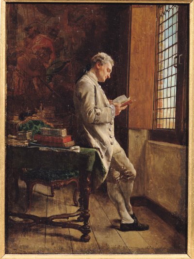 Czytelnik w bieli, 1857 autorstwa Jean Louis Ernest Meissonier