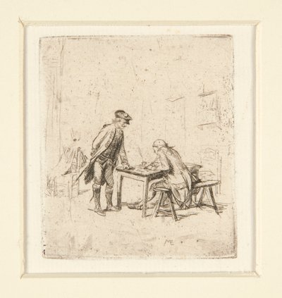 a Raport b Arlekin autorstwa Jean Louis Ernest Meissonier