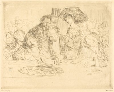 Przy stole hazardowym (druga płyta) autorstwa Jean Louis Forain