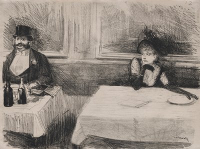 W restauracji autorstwa Jean Louis Forain