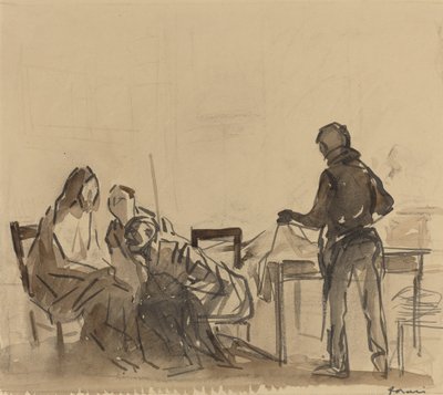 Przed poczęstunkiem w Emaus, ok. godz. 1910. autorstwa Jean Louis Forain