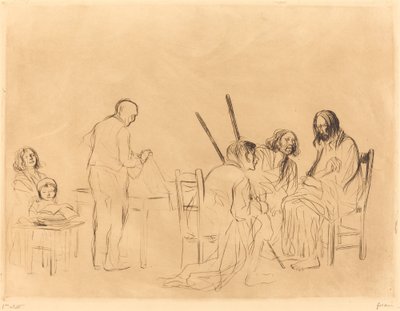 Przed Wieczerzą w Emaus (pierwsza płyta) autorstwa Jean Louis Forain