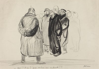 z pustymi rękami. Załoga Zeppelina, prawdopodobnie 1915. autorstwa Jean Louis Forain