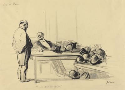 To jest Pokój. Czy nie widzisz kepi!, c. 1919. autorstwa Jean Louis Forain