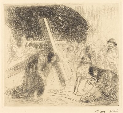 Chrystus dźwigający krzyż (siódma płyta) autorstwa Jean Louis Forain