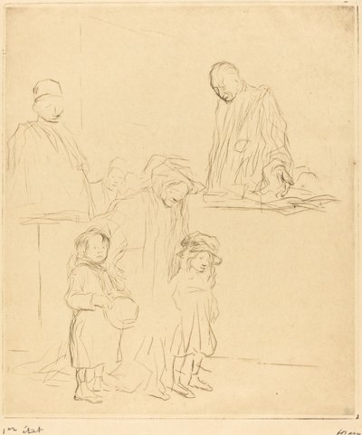 Wyjście z rozprawy (pierwsza płyta) autorstwa Jean Louis Forain