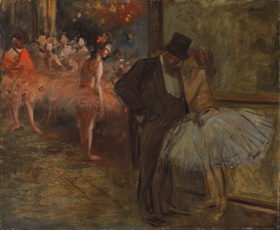 Tancerka i Prenumeratorka w Operze; Tancerz i prenumerator, w Operze, ok. 1905 autorstwa Jean Louis Forain