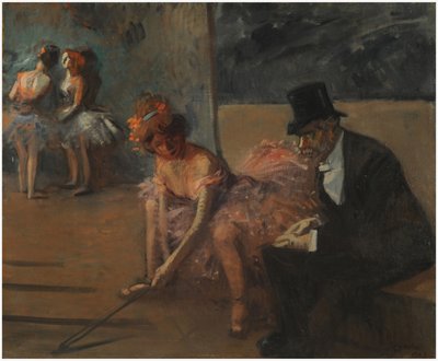 Tancerka z Admirerem za sceną autorstwa Jean Louis Forain