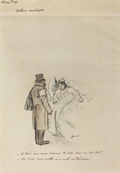 Wybory Gminy, ok. godz. 1897. autorstwa Jean Louis Forain