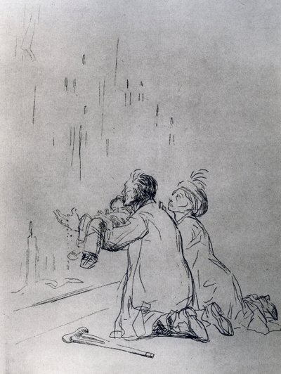 Błaganie przed jaskinią, 1925 r. autorstwa Jean Louis Forain