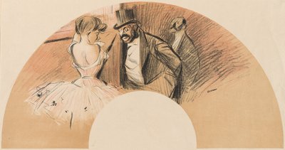 Eventail Bal Gavarni. autorstwa Jean Louis Forain