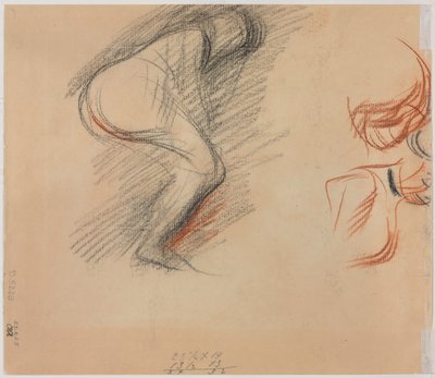 Szkice figur (verso) autorstwa Jean Louis Forain