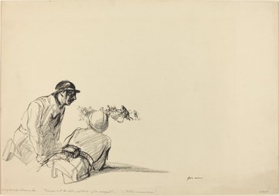 Natarcie niemieckie, ok. 19141919. autorstwa Jean Louis Forain
