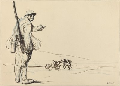 Natarcie niemieckie, ok. 19141919. autorstwa Jean Louis Forain