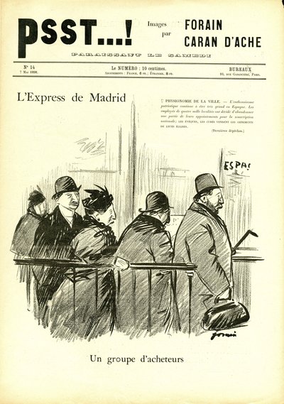 Ilustracja Jean-Louis Forain (1852-1931) w Psst...! autorstwa Jean Louis Forain