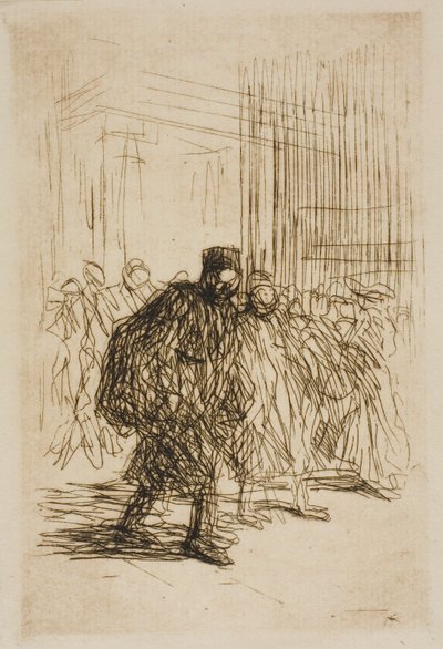 W korytarzach budynku sądu autorstwa Jean Louis Forain