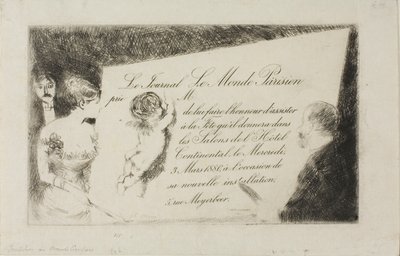 Zaproszenie od gazety "Le Monde Parisien" autorstwa Jean Louis Forain