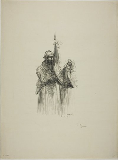 Całowanie flagi autorstwa Jean Louis Forain