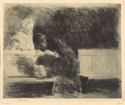 Prawnik przechodzący przez brief autorstwa Jean Louis Forain